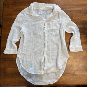 🩶Kona Sol White Button Down Shirt